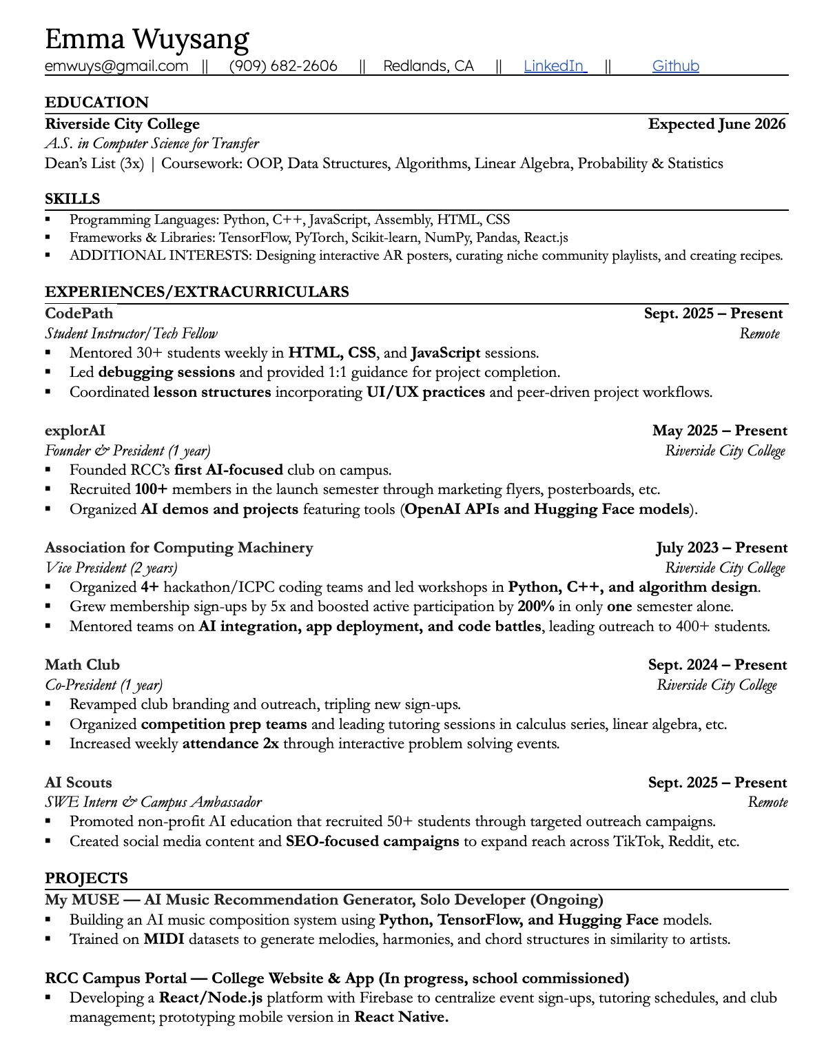 Emma Wuysang resume